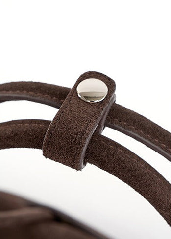 Large Suede Shoulder Boston Bag