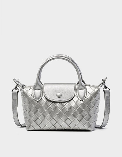Woven Leather Mini Crossbody Bag