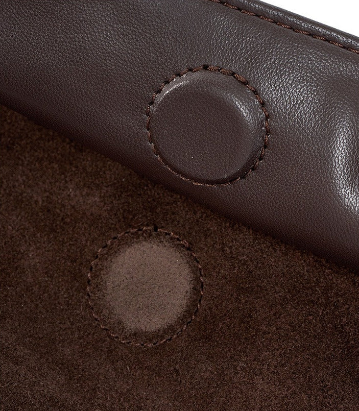 Large Suede Shoulder Boston Bag