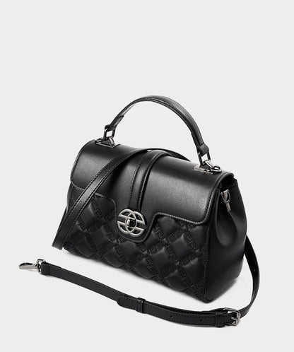 Classic Quilted Real Leather Handbag
