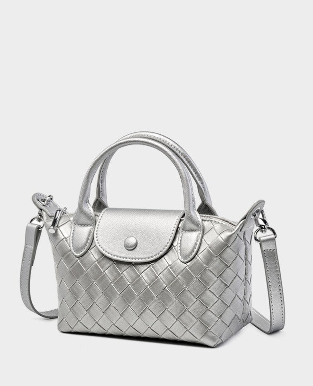 Woven Leather Mini Crossbody Bag