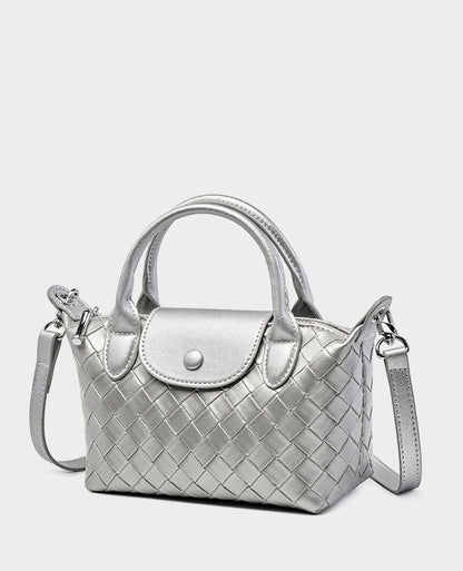Woven Leather Mini Crossbody Bag