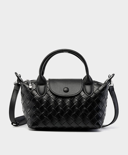 Woven Leather Mini Crossbody Bag