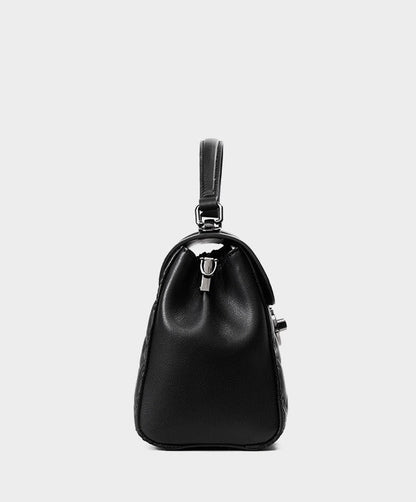 Classic Quilted Real Leather Handbag