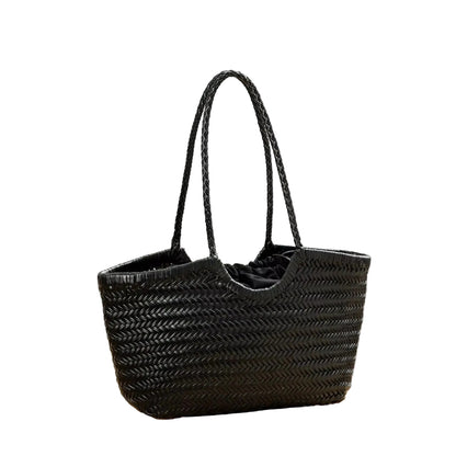 Genuine Leather Handwoven Luxury Beach Tote Bag