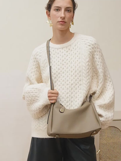 Casual Leather Shoulder Bag