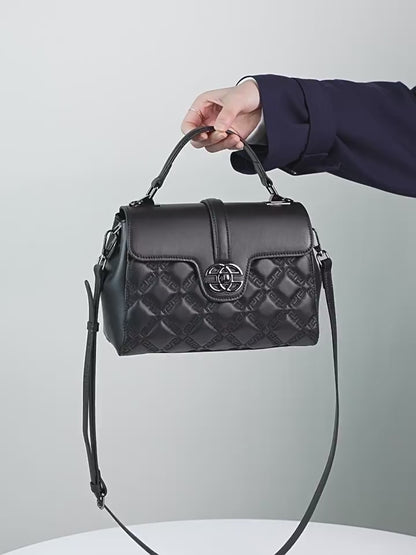 Classic Quilted Real Leather Handbag