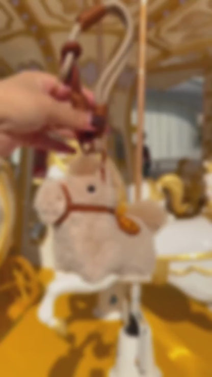 Luxury Pony Plush Keychain Charm