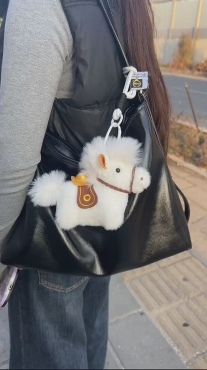 Luxury Pony Plush Keychain Charm