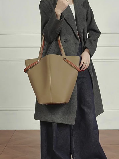 Leather Bucket Tote Inner Pouch