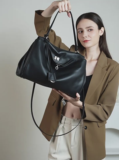 Minimalist Leather Satchel Bag