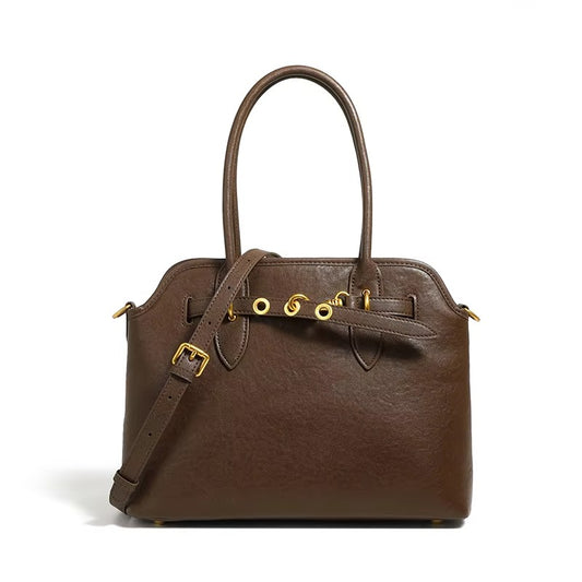 Premium Soft Cowhide Commuter Tote Bag
